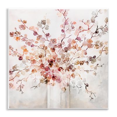 Stupell Industries 'Abstract Warm Floral Vines', Wall Plaque Art, 12 x 12 Inches, Easy to Hang and Sturdy, Made in USA, by Kristen Brockmon