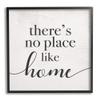 Stupell Industries No Place Like Home Phrase Rustic Farmhouse Pattern, Design by Daphne Polselli Black Framed Wall Art, 24 x 24, Off- White view 1