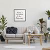 Stupell Industries No Place Like Home Phrase Rustic Farmhouse Pattern, Design by Daphne Polselli Black Framed Wall Art, 24 x 24, Off- White view 2