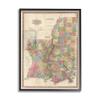 Stupell Industries State Map of Louisiana Mississippi Vintage US Cartography view 1