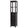 Spirich Slim Bathroom Storage Cabinet, Tall Narrow Cabinet with Door and Shelves, Freestanding Linen Tower (Espresso) view 4