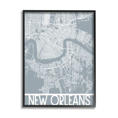 New Orleans City Map Geometric Streets Transportation Louisiana