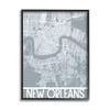 New Orleans City Map Geometric Streets Transportation Louisiana view 1