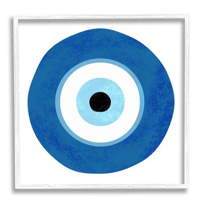 Stupell Industries Eye Centric Bold Blue Abstract Circular Dominant Shapes