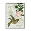 Stupell Industries Vintage Hummingbird Feeder Patent Pink Floral Antique Script view 1