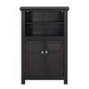 Spirich Bathroom Storage Cabinet, Floor Wood Cabinet with Doors and Adjustable Shelves, Freestanding Entryway Cabinet Organizer (Espresso) view 3
