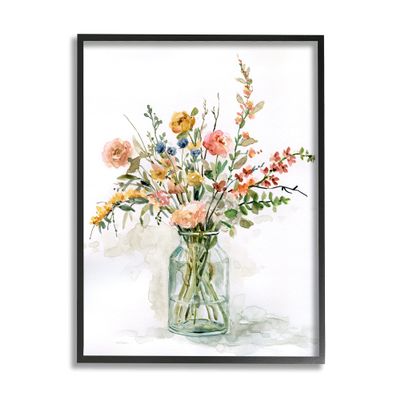 Stupell Industries Country Meadow Roses Floral Bouquet Watercolor Still Life