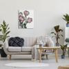 Stupell Industries Bold Globeflower Floral Bouquet Vintage Faded Tones, Design by Malerifabrikken Canvas Wall Art, 24 x 30, White view 2