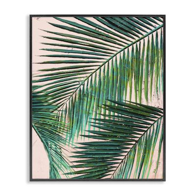 Tropical Fronds Botanical, 11 x 14 Inch Framed Gicle Print