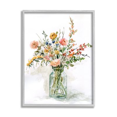 Stupell Industries Country Meadow Roses Floral Bouquet Watercolor Still Life