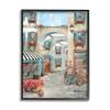 Stupell Industries European Village Traditional Town Square Bistro Flowers Architecture view 1