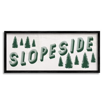 Stupell Industries Slope Side Phrase Vintage Typography Ski Winter Sport