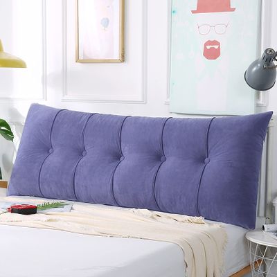 RXBD Rectangular Bedside Reading Pillow,Large Backrest Lumbar Pillows Oversized Headboard Body Cushion,Positioning Back Support Bolster for Day Bed Bunk Bed,Removable Cover