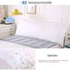 RXBD Rectangular Bedside Reading Pillow,Large Backrest Lumbar Pillows Oversized Headboard Body Cushion,Positioning Back Support Bolster for Day Bed Bunk Bed,Removable Cover view 4