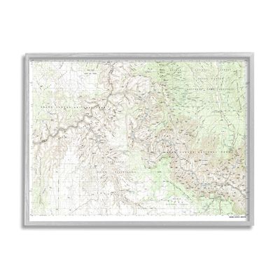 Stupell Industries Grand Canyon National Park Reserve Topographic Map Geography