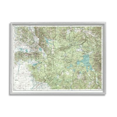 Stupell Industries Yellowstone National Park Continental Divide Map Forest Geography