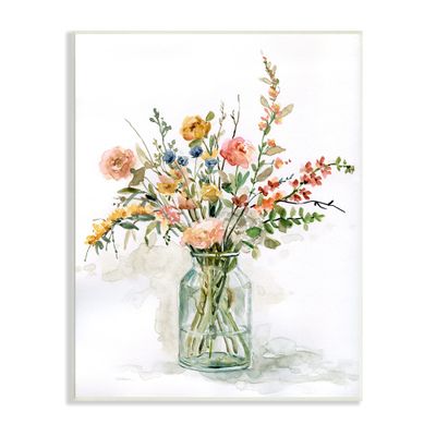 Stupell Industries Country Meadow Roses Floral Bouquet Watercolor Still Life
