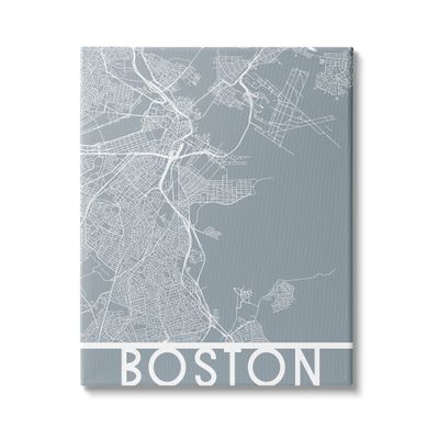 Stupell Industries Boston City Street Outline Urban Massachusetts Transportation Grid
