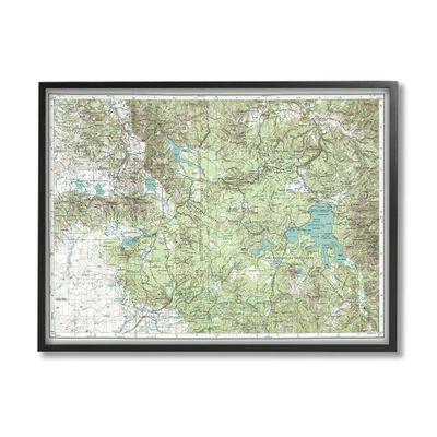 Stupell Industries Yellowstone National Park Continental Divide Map Forest Geography