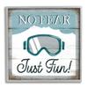 Stupell Industries No Fear Just Fun Phrase Blue Ski Goggles view 1