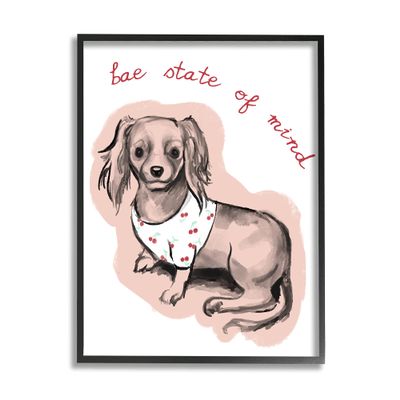 Bae State of Mind Phrase Chic Adorable Puppy
