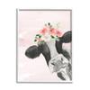 Stupell Industries Dairy Farm Cow Watercolor Portrait Pink Floral Crown, Design by Lucille Price White Framed Wall Art, 16 x 20 view 1