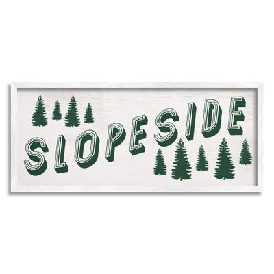Stupell Industries Slope Side Phrase Vintage Typography Ski Winter Sport