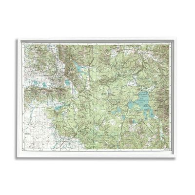 Stupell Industries Yellowstone National Park Continental Divide Map Forest Geography