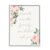 Stupell Industries Friends are Family Motivational Phrase Pink Rose Florals view 1