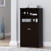 Spirich Modern Espresso Wood Bathroom Storage Cabinet, 23.62" W x 11.81"D x 40.15"H, 2 Doors, 3 Adjustable Shelves, Freestanding, Perfect for Bathroom, Entryway, Living Room & Dining Room view 1
