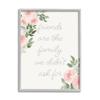 Stupell Industries Friends are Family Motivational Phrase Pink Rose Florals view 1