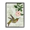 Stupell Industries Vintage Hummingbird Feeder Patent Pink Floral Antique Script view 1