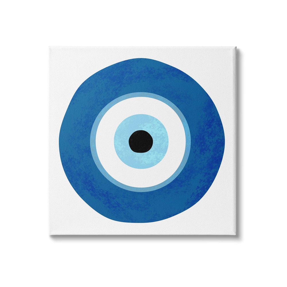Stupell Industries Eye Centric Bold Blue Abstract Circular Dominant Shapes