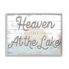 Stupell Industries Heaven's Closer at The Lake Phrase Sunrise Waves, Design by Daphne Polselli Gray Framed Wall Art, 20 x 16, White view 1