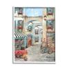 Stupell Industries European Village Traditional Town Square Bistro Flowers Architecture view 1