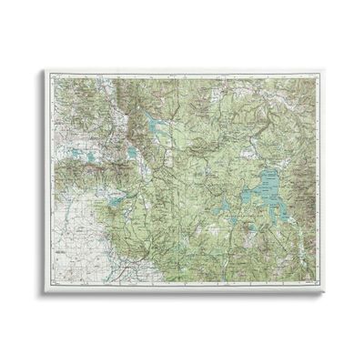 Stupell Industries Yellowstone National Park Continental Divide Map Forest Geography