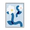 Stupell Industries Abstract White Floral Pop Shapes Blue Curved Stems view 1