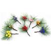 FQQWEE 24Pcs Artificial Red Holly Berry Picks 2.3inch Faux Mini Snowy Pine Picks with Berries Artificial Christmas Berries Twig Stems for Xmas Party Flower Wreath Holiday Decorations view 3