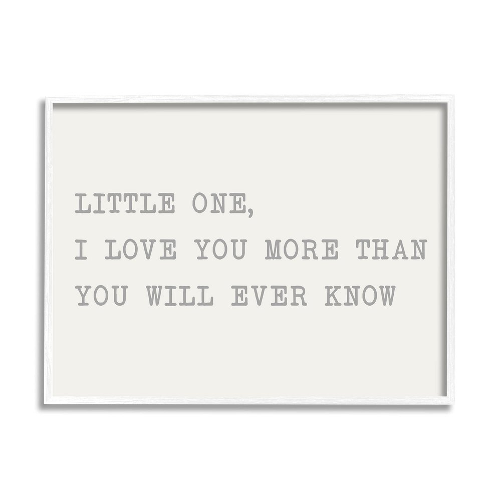 Stupell Industries Little One I Love You Phrase Family Motivational