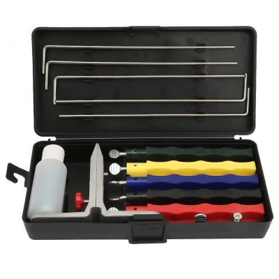 5-Stone Sharpening System, Professional Kitchen Fix Angle Knife Sharpener System Kit, Grinder Sharpening Stone Set with Honing Oil