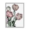 Stupell Industries Bold Globeflower Floral Bouquet Vintage Faded Tones, Design by Malerifabrikken Gray Framed Wall Art, 16 x 20, White view 1