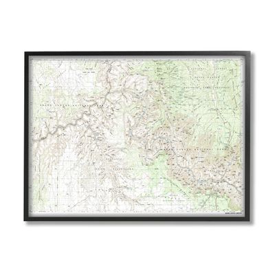 Stupell Industries Grand Canyon National Park Reserve Topographic Map Geography
