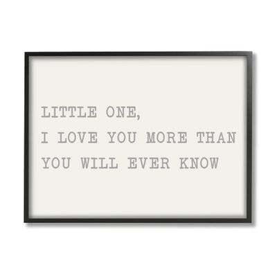 Stupell Industries Little One I Love You Phrase Family Motivational