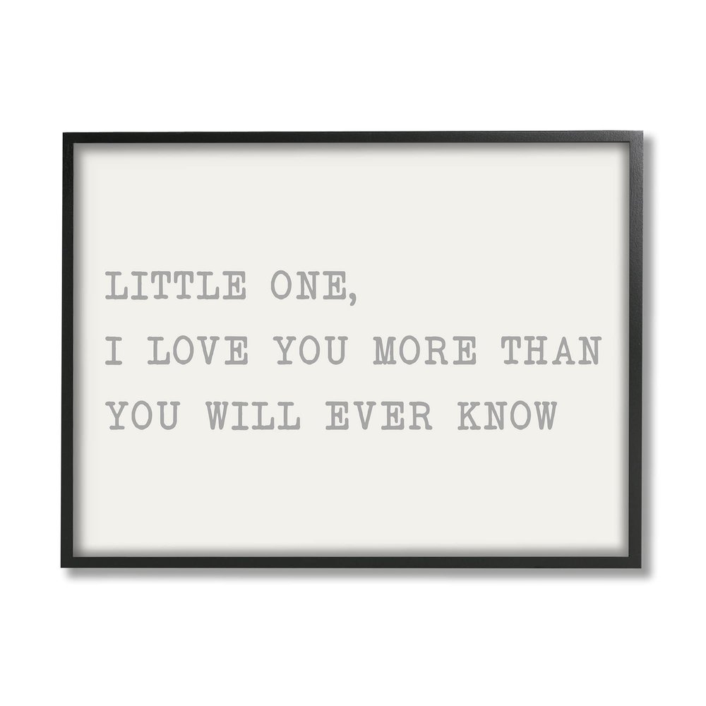 Stupell Industries Little One I Love You Phrase Family Motivational