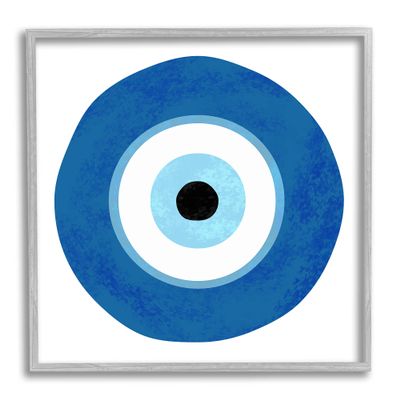 Stupell Industries Eye Centric Bold Blue Abstract Circular Dominant Shapes
