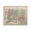Stupell Industries Vintage Connecticut US State Map Town Region Cartography view 1