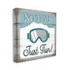Stupell Industries No Fear Just Fun Phrase Blue Ski Goggles view 3