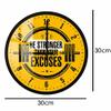 Be Stronger Than Your Excuses Inspirational Workout Round Wall Clock for Home Gym Fitness Barbell Weightlifting Decorative Wall Watch-Metal_Frame_with_Acrylic_Glass view 2