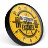Be Stronger Than Your Excuses Inspirational Workout Round Wall Clock for Home Gym Fitness Barbell Weightlifting Decorative Wall Watch-Metal_Frame_with_Acrylic_Glass view 3