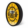 Be Stronger Than Your Excuses Inspirational Workout Round Wall Clock for Home Gym Fitness Barbell Weightlifting Decorative Wall Watch-Metal_Frame_with_Acrylic_Glass view 4